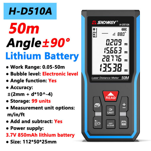 1abeaa4a4f39ff37 Pofessional Laser Distance Meter 50m 70m 100m 120m Rangefinder High Accuracy Digital Range Finder Build Measure Device