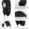 Winter Warm Ultralight Down Hood Waterproof Sleeping Bag Outdoor Camping Windproof Down Cap Hat with Storage Bag