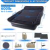 SUV Air Mattress, 9.8 Inch Height Full Size with Mattress 'Wings', USB Wireless Rechargeable Pump & 2 Pillows for Mid/Large SUVs, Road Trips, Camping, Supports 600lbs-2 Year Warranty