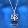 HOYON s Sterling Sier 2 Carat Moissanite Diamond Pendant Women's Fashion Minimalist Collar Necklace Jewelry Gift