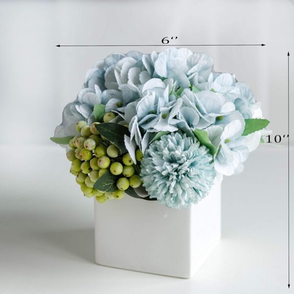 1aeda4ad3470338c Fake Peony Flowers in Ceramic Vase,Faux Hydrangea Flower Arrangements for Home Decor Artificial Flowers with Vase