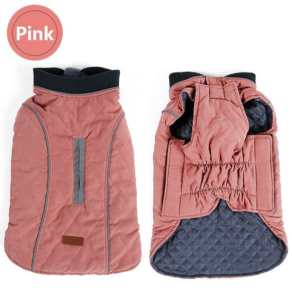 High Quality clothes Quilted Coat Pet Warm Jacket New Big Dog Retro Cozy Thick Vest Clothing 6 Colors