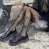 1af419fc4c034b9d Women Socks Love Flower Mesh Kawaii Japanese Girls Lolita Ins Stockings Cute White Pantyhose Spring Summer Ultra-thin Transparent Hosiery