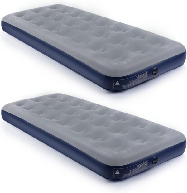 1afbd66b8f7b2d24 Camping Air Mattress Inflatable Air Bed Flocked Surface Travel Bed Sleeping Pad Air Bed for Outdoor Camping Tent Guest Travelling