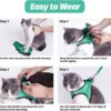 1b01e85e272df428 Cat Harness and Leash Set for Walking Escape Proof, Kitten Adjustable Small Large Lightweight Soft Vest Harness and Leash(Medium, Green)