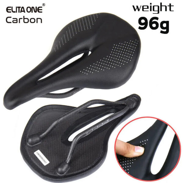 1b1587fd63238f98 ELITA ONE Carbon Saddle MTB/Road Bike saddle Super Light Leather Carbon Cushions 96g