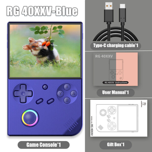 ANBERNIC RG 40XXV 64 Bit ux Retro Handheld Game Console 4.0'' IPS Screen Supports 5G WiFi Bluetooth HD-Support Output RG40XXV