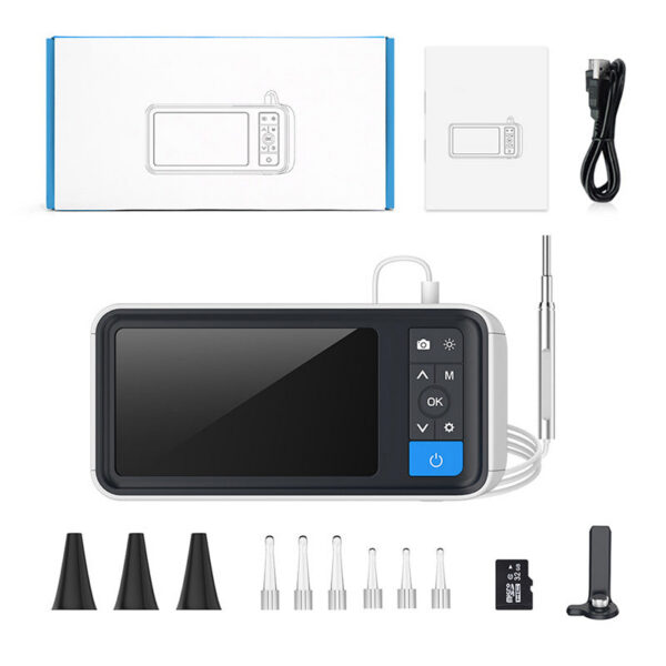 1b2c459e56a7dc51 Digital Otoscope 4.5 Inches 1080P 3.9mm Camera 6 LED Lights Ear Wax Removal Tool with 32GB Card For Child Adults