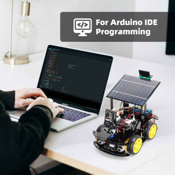 1b38eb45ba1aaee3 Programmable Robot Car for Arduino Profesional ESP32 Cam Solar Tracking and Charging Set DIY Electronics Project Robotic Kit