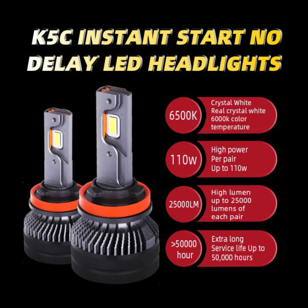 1b43742c2e2566be 2PCS K5C 24V H7 H4 H1 LED Truck Light Bulb H11 4300K 6000K 110W 24V Led Headlight Lamp for Truck