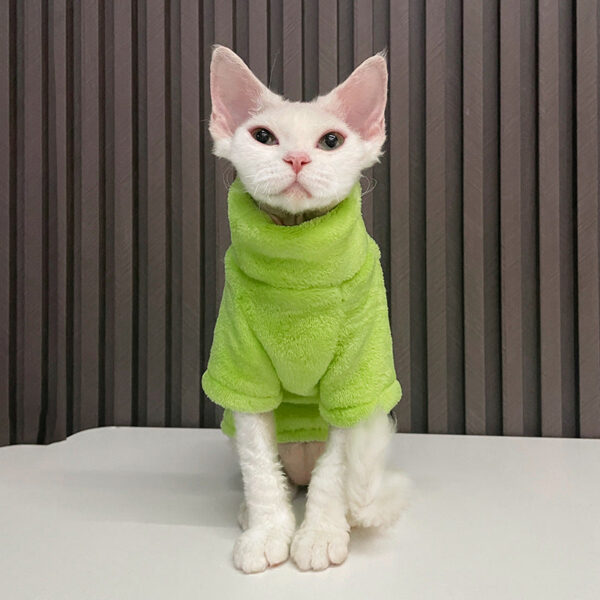 1b4ccf4f681057cf Turtleneck Sweater Coat Winter Warm Hairless Clothes Soft Fluff Pullover Shirt for Maine-Coon Cat Chihuahua Pet Clothing