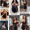 1b521a7e0797ee2d Avidlove Women Babydoll Lace Nightgown Mesh Chemise Boudoir Nighty Teddy Lingerie