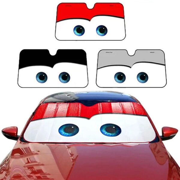 Solar Protection 4 Colors Eyes Heated Windshield Sunshade Car Window Windscreen Cover Shade Auto Sun Visor Car-covers