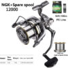 NHUE Big Spinning Fishing 8000-14000 9000 10000 12000 Max Drag 20KG Sea Reel Free e Saltwater Freshwater Fish Pesca