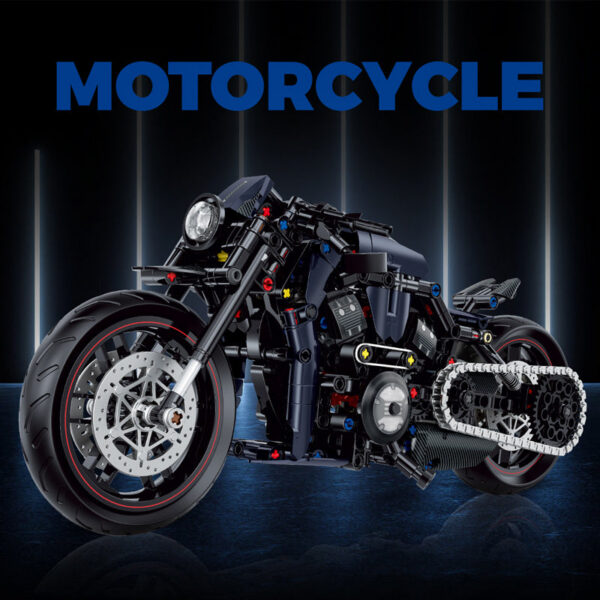 1b7000d5fdb180f4 New 1:8 Night Racer Motorbike Building Blocks Sets MOC Bricks Motorcycle Model Christmas Gifts for Boys Kids Children 623pcs