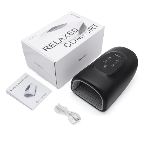 1b8dfda4b9c149ff Wireless Electric Hand Massager Air Compression Hot Compress Palm Acupoint Massager Finger Arthritis Numbness Muscle Relaxation
