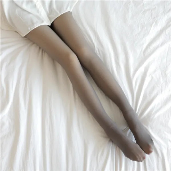 Women Socks 2024 Spring Woman Pantyhose Translucent Wool Sock Pants Winter Stocking Fleece Lined Tights Thermal Legging Fake 423