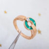 1b9c511c2b1a33e1 designer ladies rope knot ring with diamonds fashion rings for women classic jewelry gold plated rose Party Birthday Gifts