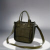 Mini Canvas Satchel Bag With Top Handle, Multi Pockets Shoulder Bag, Portable Lunch Box Storage Bag