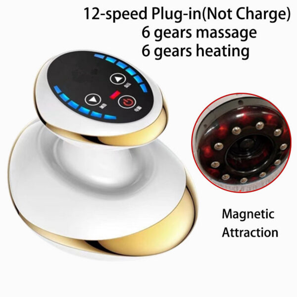 1bab6bd9656f0d73 Home Electric Guasha Scraping Massage Cupping Body Vacuum Cans Suction Cup Heating Fat Burner Anti-cellulite Massager