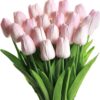 1bb84a321c329a2e Dark Pink Tulips Artificial Flowers 20Pcs Real Touch Faux Fake Tulips Flowers for Home Office Wedding Decor Artificial Tulips Flower Arrangement Bouquet Faux Flowers for Decoration