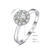 1bfe50f12af8f1d1 Certified Woman wer Ring With Moissanite Dia 0.5ct 5mm Wedding Engagement Rings Pure Sier Women's Jewelry For Girl Gift