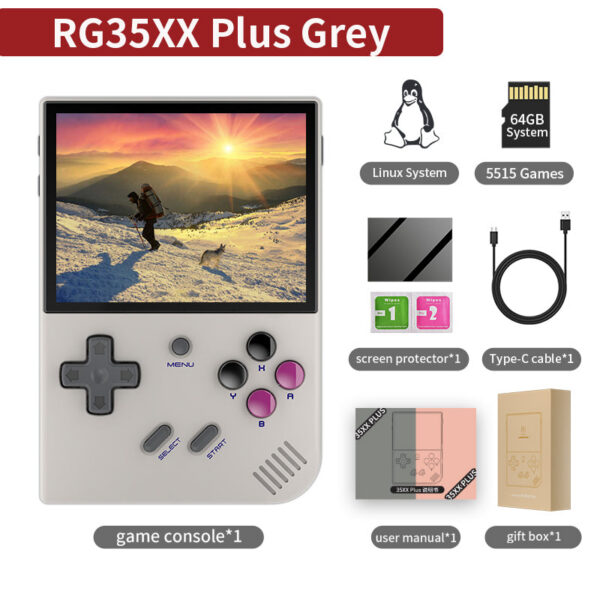 1c2a03f755dcf29f ANBERNIC RG35XX Plus/RG35XX Retro Handheld Console 3.5″ IPS Screen Linux Portable Video Game Player Support HD-M-I TV Outpu