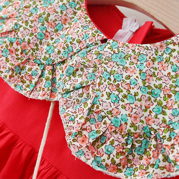 1c347b4b826ba7cf 2Pcs/Set Baby Girl Clothes Sweet Kids Costume Summer Infant Sleeveless Cute Floral Cartoon Toddler Princess Dresses+Bag 0 To 3Y