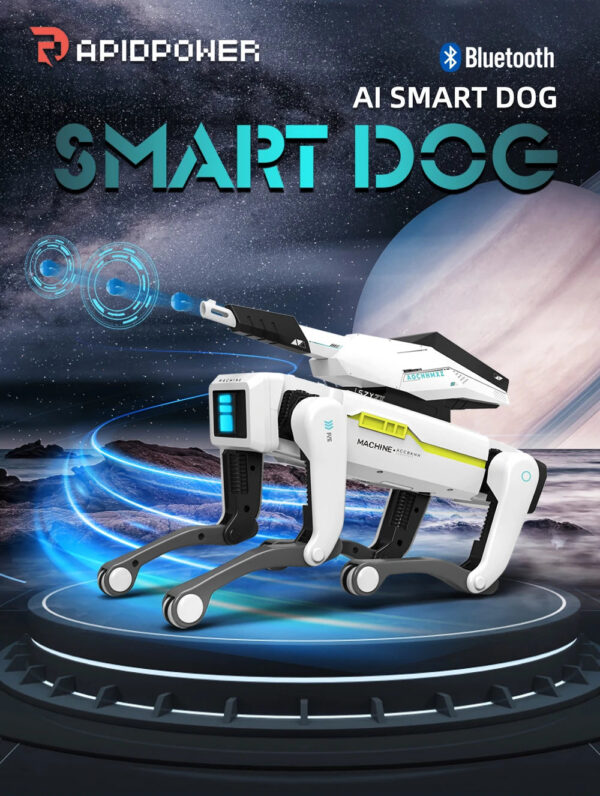 1c3b67e3d929ed93 Teeggi Electric RC Intelligent Robot Dog Multifunction RC Mechanical Dog with turret Educational Toy Bionic Smart Robot Toy Gift
