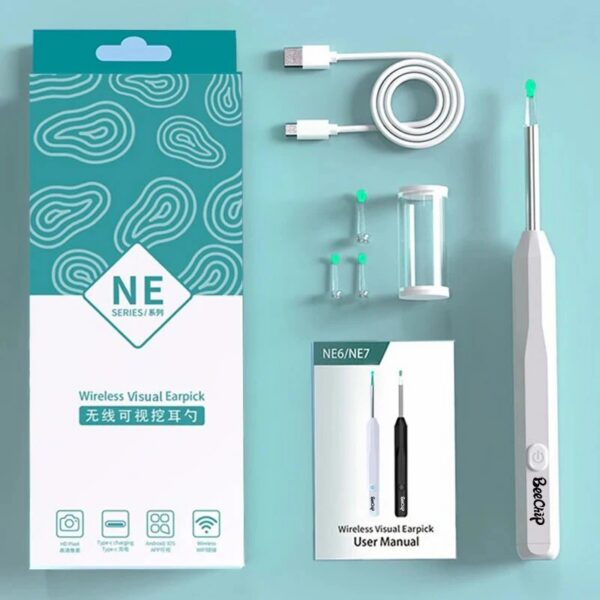 Wireless Wax Remover Luminous Otoscope Cleaner 1296P HD Visual Ear Sticks Endoscope Mini Camera Health Care