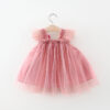 Summer Delicate Flower Evening Dress Children Clothes Soft Skin-friendly Voile Baby Girl Fairy Dresses Wedding 0 To 3 Y Toddlers