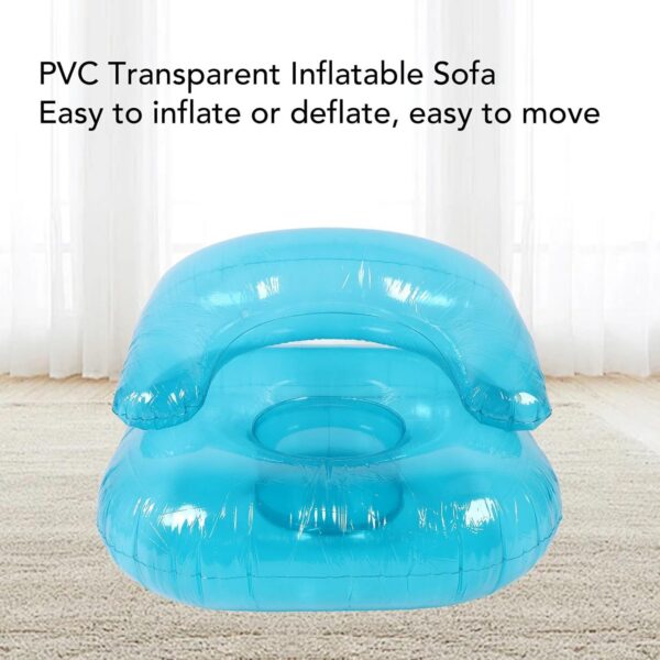 1c5628fd5077f514 Portable Air Sofa, Ergonomic Inflatable Couch, PVC Transparent Camping Air Lounger Mattress for Adults Backyard Beach Traveling Picnics, Music Festivals, Outdoor Garden