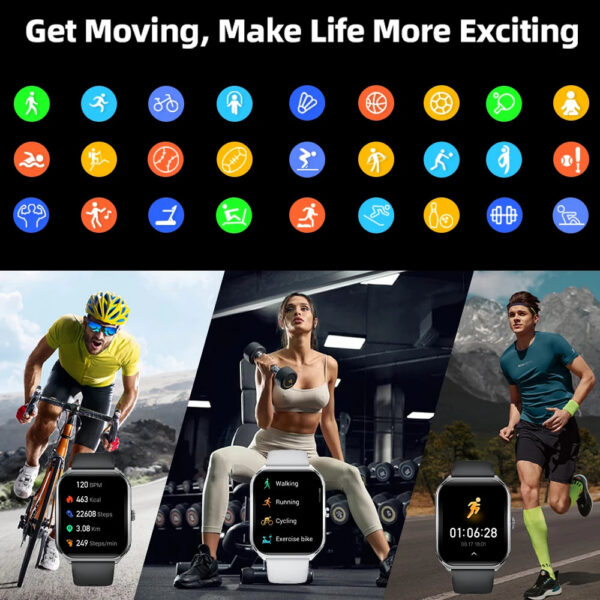 1c6224ec32173b10 New Ultra Thin Smart Watch men 1.96" AMOLED HD Pixel Display Always Show Time BT Call Reminder Smartwatch Ladies For Android iOS
