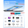 Lemorele Video Capture Card Switch Dock for Nintendo Switch/OLED USB C to HDMI-Compatible Cable Adapter 1080P60Hz 100W PD