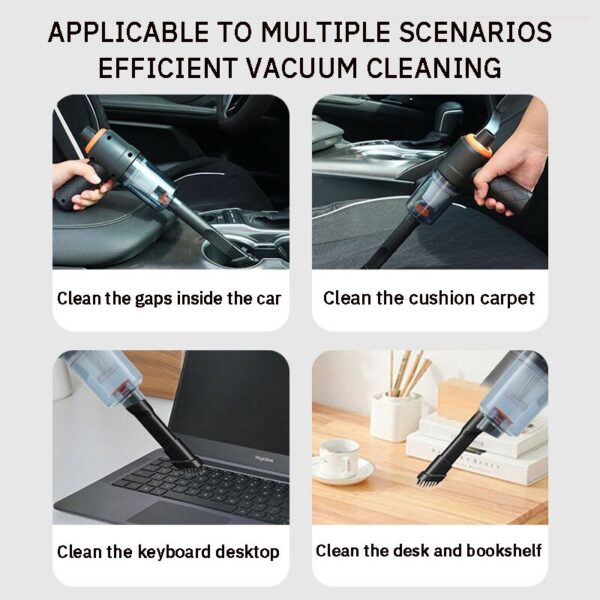 Ultra High Power Car Mounted Vehicle Wireless Portable Handheld Automobile Mini Vacuum Cleaner