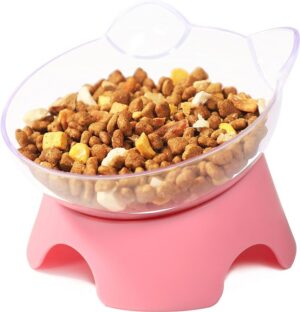 1c79e29351b4e616 MILIFUN Raised Cat Food Bowls with Stand, Cat Dishes for Food or Water, Cat Tilted Bowl, Pet Dish with Stand