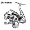 1c89832643e58545 BEARKING brand New arrival Saltwater Fishing Reel Spinning 1000-6000 9+1BB 5.2:1 Max Drag 10-20KG Water-Proof Reels