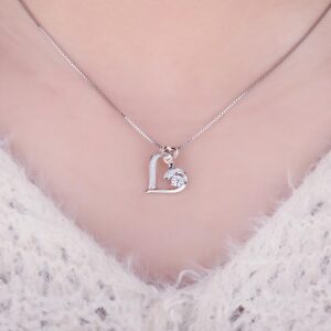 1c8edc6a5b5fda29 Palace Heart Love Rose Gold Sterling Sier Simulated Diamond Pendant Necklace for Women Fashion Jewelry No Chain