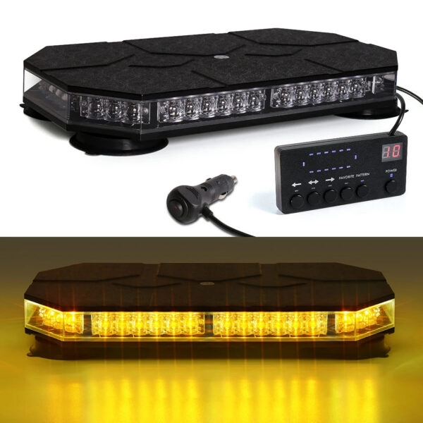 1c9d717eb44b3edd Car Warning Lamp 42 LED Roof Top Strobe With Controller For Truck Ambulance Snow Plow Magnetic Mount Emergency Safety Lights