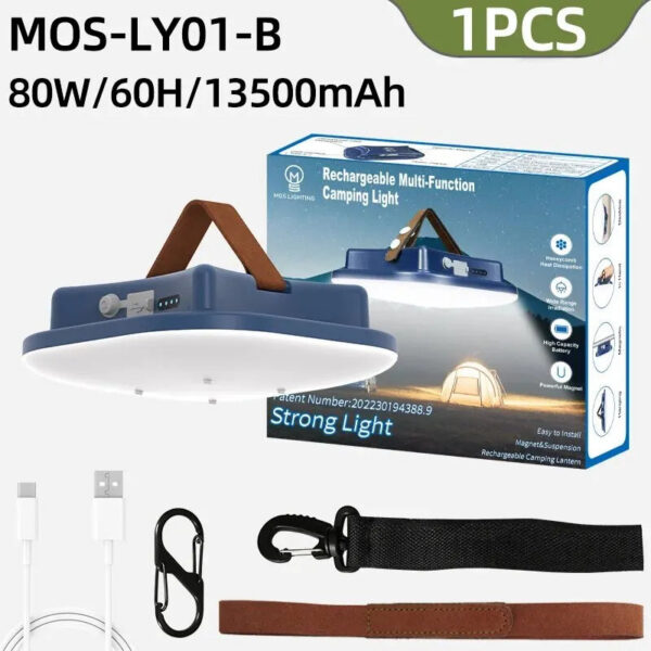 Rechargeable Camping Light Outdoor Tent Light Magnetic Suction Emergency Car Maintenance Work LED Lantern Flashlight USB Type-c