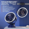 Camping Fan8000mAh Rechargeable Desktop Portable Air Circulator Wireless Ceig Electric With LED Light Clip-on Home Fan