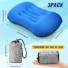 1cc700dfd92e2234 Tatuo 3 Pcs Inflatable Camping Travel Pillow Ultralight Inflating Pillows Lightweight Camping Pillow Portable Backpacking Pillow for Neck Lumbar Support Hiking Sleeping Camping (Dark Blue)