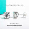 AnuJewel 10k Gold 4/3/2/1.6/1/0.6ct Moissanite Stud Earrings For Women Real 10K Gold Post Anti-allergy Men Earrings Jewelry