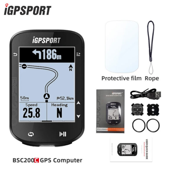 1ce30a4adb6cbabc IGPSPORT BSC200C Cycle Bicycle GPS Computer Wireless Speedometer Bike Digital ANT+ Route Navigation Stopwatch Cycling Odometer
