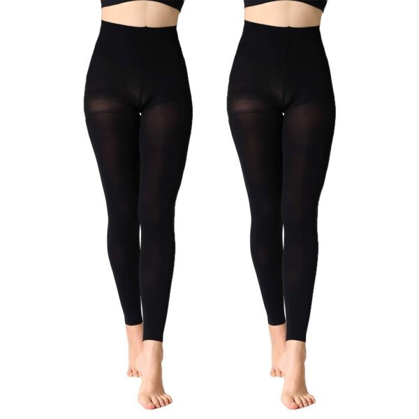 1cf3ba7da8847875 MANZI Run Resistant Control Top Panty Hose Opaque Tights