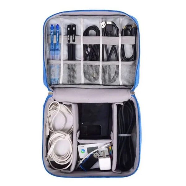 Waterproof Digital Electronic Portable USB Data Line Charger Plug Storage Bag Travel Cable Organizer