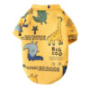 Pet Costume Cute Cotton Cartoon Printed Dog Cat Coat Pullover Soft Dogs Cats Sweatshirt Pets Clothing Outfits