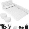 1d0dfd94b5b6e78b Car Bed SUV Air Mattress, Car Air Mattress with Electric Air Pump, 2 Inflatable Pillows and 2 Footrests for Back Seat, Trunk Sleeping - Upgraded -Thickened Camping,White