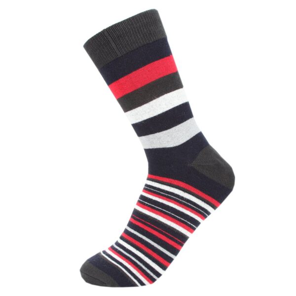 1d1d6fa6211e0ed6 HOYOLS Men's Dress Casual Colorful Stripe Cotton Patterned Business Long Soc