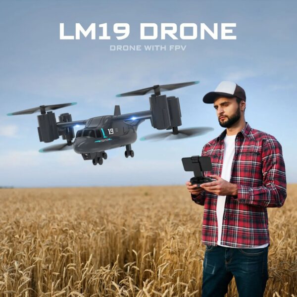 1d22bf2bb6191390 LM19 Remote Control Helicopter Drone 480P Camera Fighter Quadcopter Osprey Aircraft RC Drones for Children Kids Plane Toys Gifts